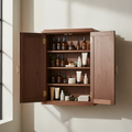 Heritage Cabinet open wall-mounted with skincare products