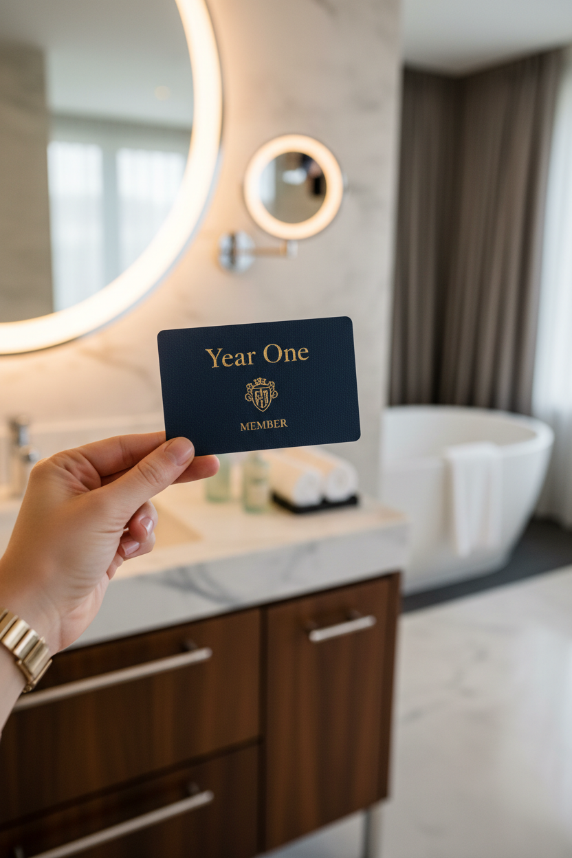 Year One membership card lifestyle shot